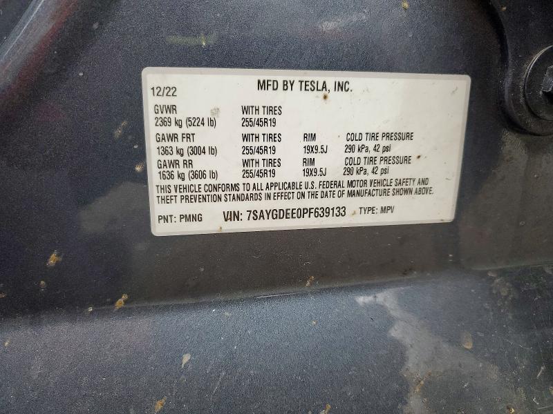 76995505 :رقم المزاد ، 7SAYGDEE0PF639133 vin ، 2023 Tesla Model Y مزاد بيع