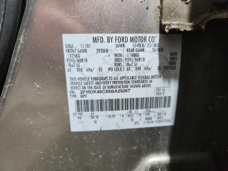 Aukcja sprzedaży 2008 Ford Edge, vin: 2FMDK48C88BA29267, numer aukcji: 78595625