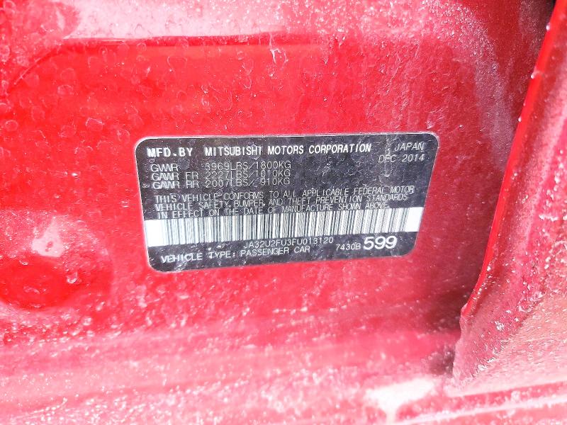 Продаж на аукціоні авто 2015 Mitsubishi Lancer, vin: JA32U2FU3FU013120, номер лоту: 76510145