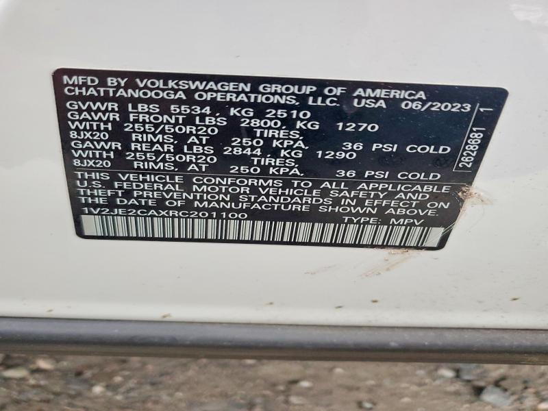 78968715 :رقم المزاد ، 1V2JE2CAXRC201100 vin ، 2024 Volkswagen Atlas Cross Sport مزاد بيع