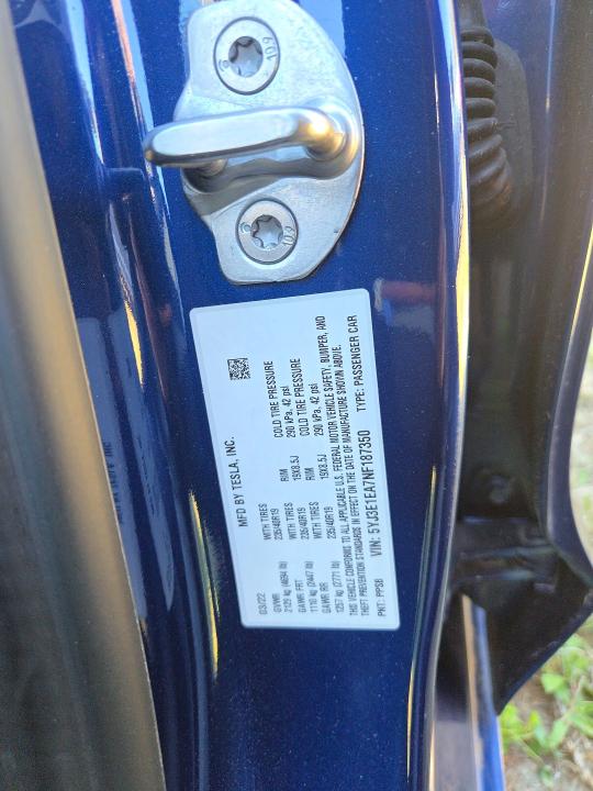 Aukcja sprzedaży 2022 Tesla Model 3, vin: 5YJ3E1EA7NF187350, numer aukcji: 76615295