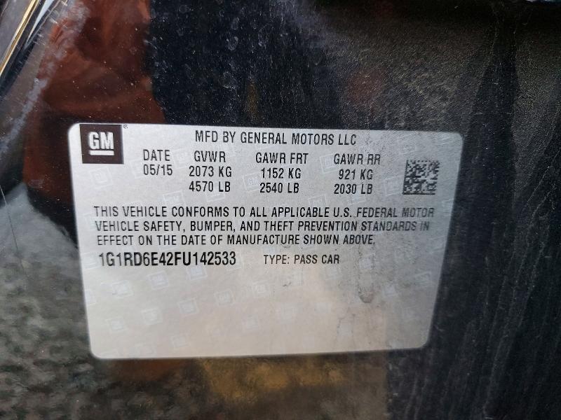 Продажа на аукционе авто 2015 Chevrolet Volt, vin: 1G1RD6E42FU142533, номер лота: 76673075