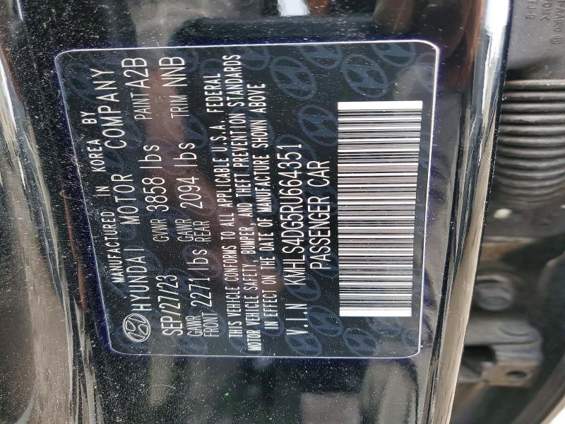 2024 Hyundai Elantra მანქანა იყიდება აუქციონზე, vin: KMHLS4DG5RU664351, აუქციონის ნომერი: 73002165