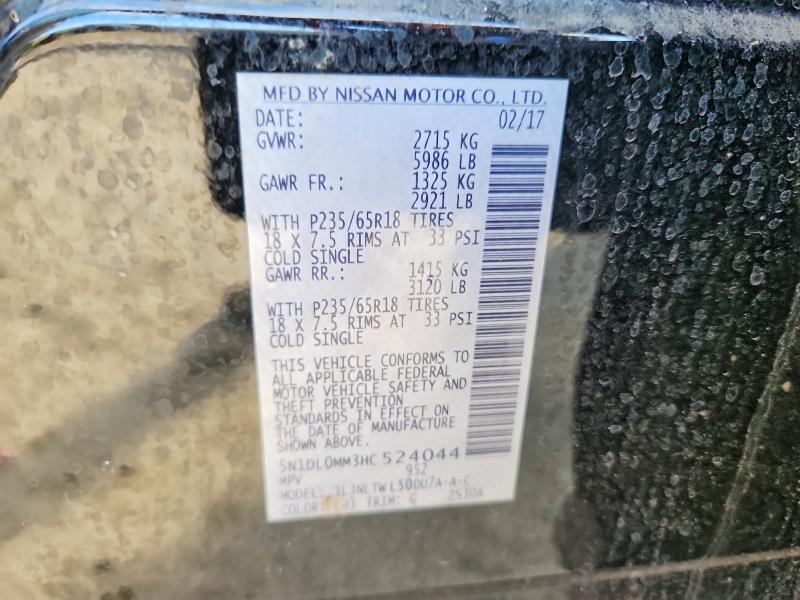 Aukcja sprzedaży 2017 Infiniti Qx60, vin: 5N1DL0MM3HC524044, numer aukcji: 76330475