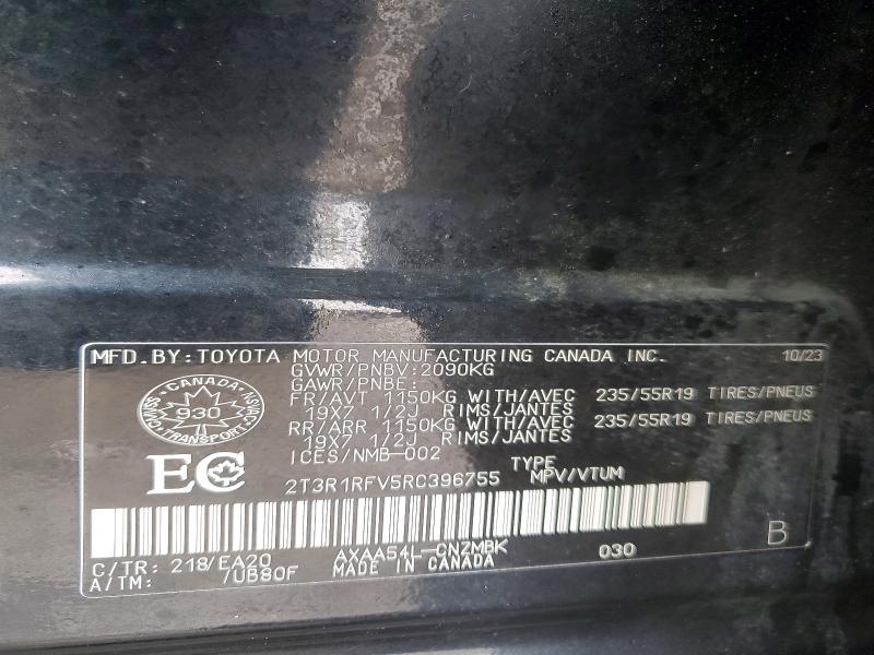 Продаж на аукціоні авто 2024 Toyota Rav4, vin: 2T3R1RFV5RC396755, номер лоту: 75590975