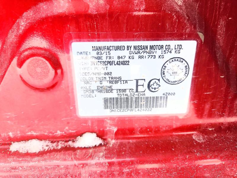Продажа на аукционе авто 2015 Nissan Versa Note, vin: 3N1CE2CP0FL424022, номер лота: 76162215