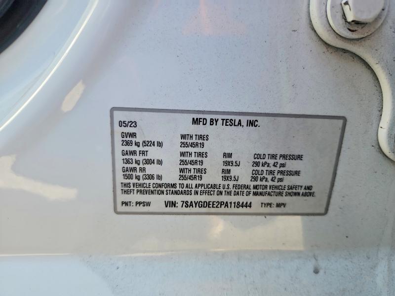 Продажа на аукционе авто 2023 Tesla Model Y, vin: 7SAYGDEE2PA118444, номер лота: 78493425
