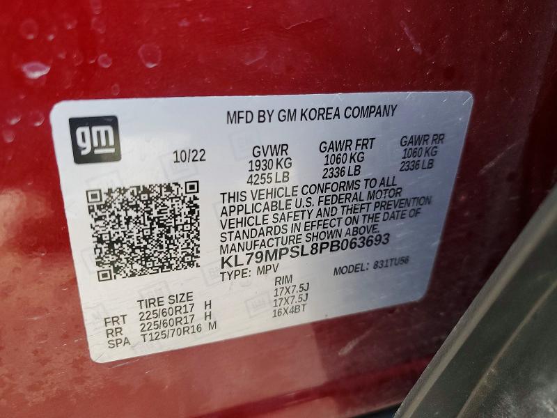 Продаж на аукціоні авто 2023 Chevrolet Trailblaze, vin: KL79MPSL8PB063693, номер лоту: 77569775