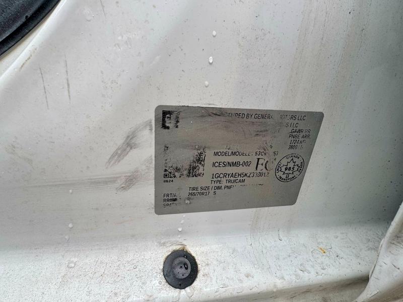 Aukcja sprzedaży 2019 Chevrolet Silverado, vin: 1GCRYAEH5KZ338013, numer aukcji: 78786425