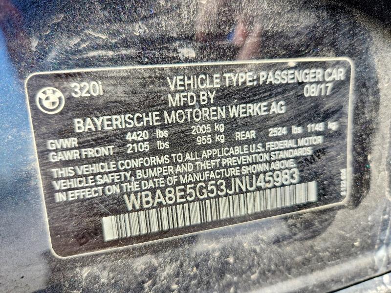 Продажа на аукционе авто 2018 Bmw 320, vin: WBA8E5G53JNU45983, номер лота: 76707475