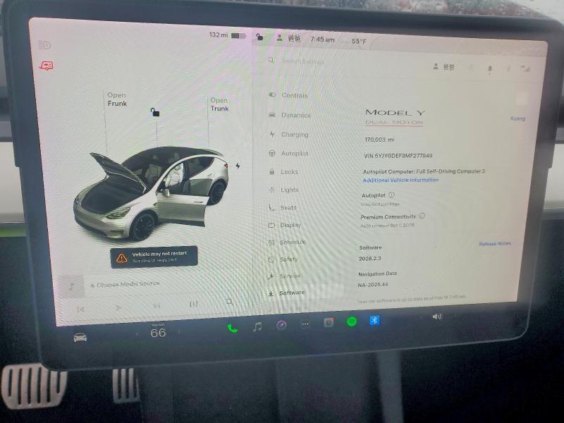 Aukcja sprzedaży 2021 Tesla Model Y, vin: 5YJYGDEF9MF277949, numer aukcji: 77679785