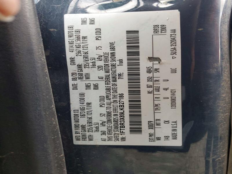 2020 Ford Transit მანქანა იყიდება აუქციონზე, vin: 1FTBR3X89LKB27186, აუქციონის ნომერი: 79354195