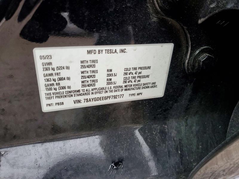 Продажа на аукционе авто 2023 Tesla Model Y, vin: 7SAYGDEE6PF792177, номер лота: 75404475