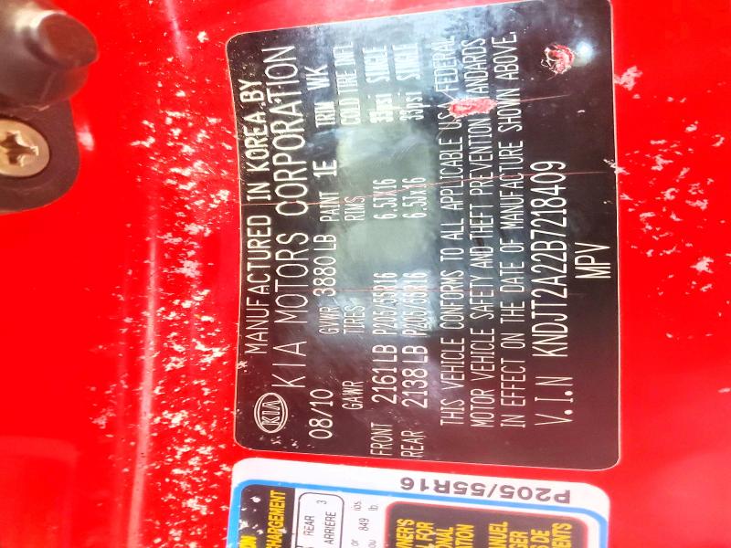 77776895 :رقم المزاد ، KNDJT2A22B7218409 vin ، 2011 Kia Soul مزاد بيع