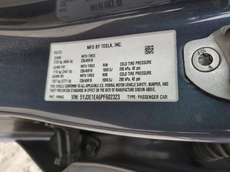 Aukcja sprzedaży 2023 Tesla Model 3, vin: 5YJ3E1EA6PF602323, numer aukcji: 76189435