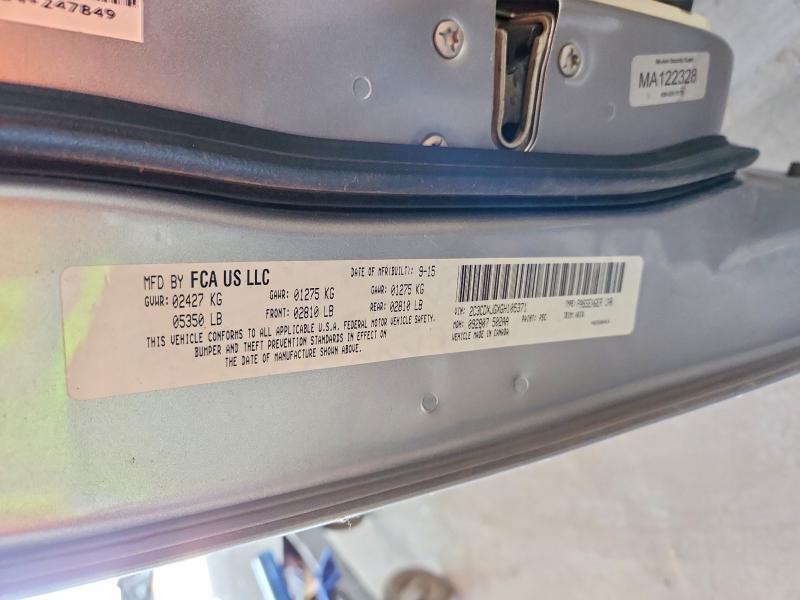 78334555 :رقم المزاد ، 2C3CDXJGXGH105371 vin ، 2016 Dodge Charger مزاد بيع