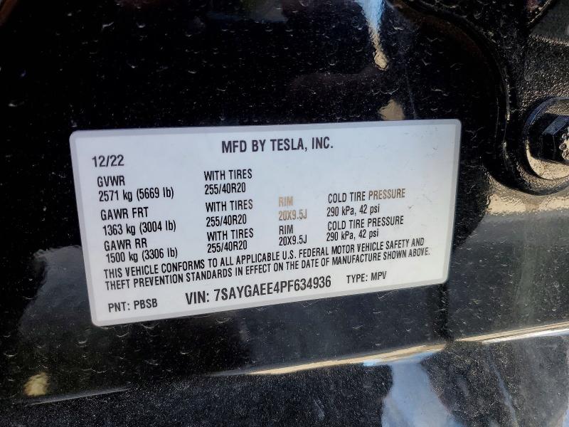 Aukcja sprzedaży 2023 Tesla Model Y, vin: 7SAYGAEE4PF634936, numer aukcji: 78541005