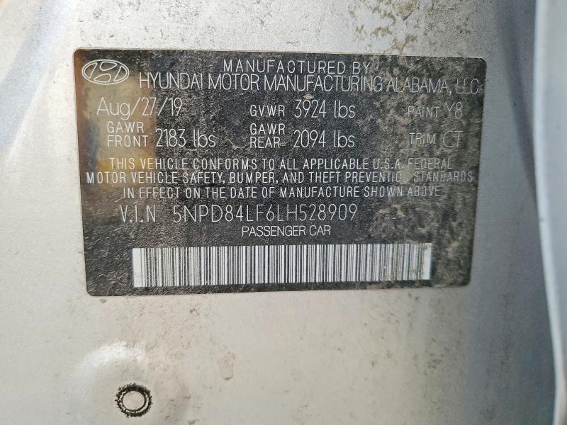 2020 Hyundai Elantra მანქანა იყიდება აუქციონზე, vin: 5NPD84LF6LH528909, აუქციონის ნომერი: 77615135