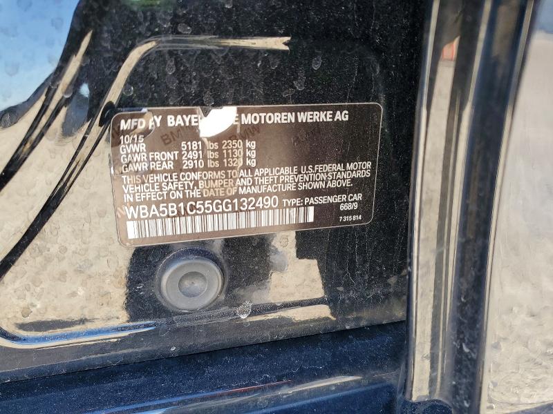 Aukcja sprzedaży 2016 Bmw 535, vin: WBA5B1C55GG132490, numer aukcji: 78330035