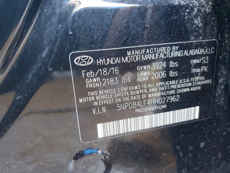 Aukcja sprzedaży 2017 Hyundai Elantra, vin: 5NPD84LF4HH027962, numer aukcji: 77180975