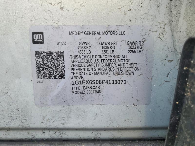 Продаж на аукціоні авто 2023 Chevrolet Bolt Ev, vin: 1G1FX6S08P4133073, номер лоту: 77222365