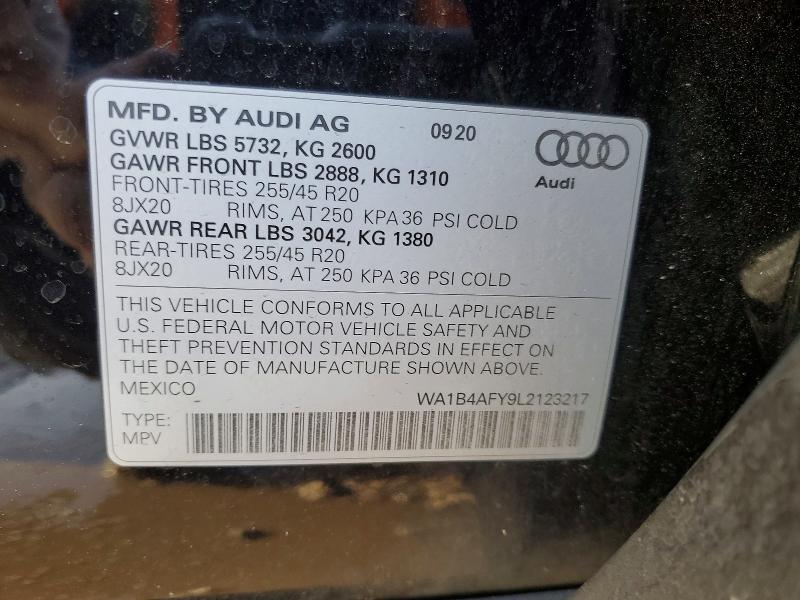Aukcja sprzedaży 2020 Audi Sq5, vin: WA1B4AFY9L2123217, numer aukcji: 75405905
