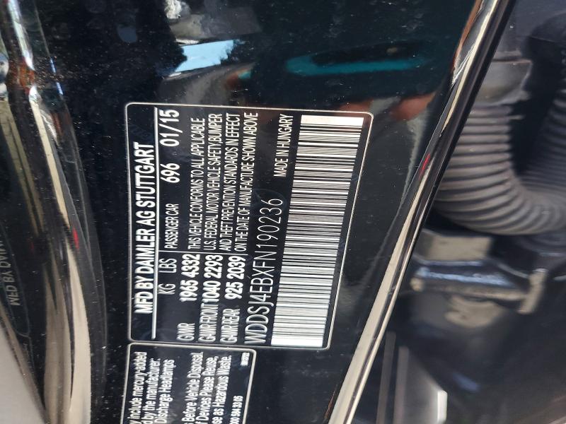 Auction sale of the 2015 Mercedes-benz Cla, vin: WDDSJ4EBXFN190236, lot number: 99067835