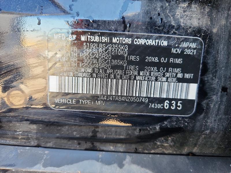 Продаж на аукціоні авто 2022 Mitsubishi Outlander, vin: JA4J4TA84NZ050749, номер лоту: 76624105