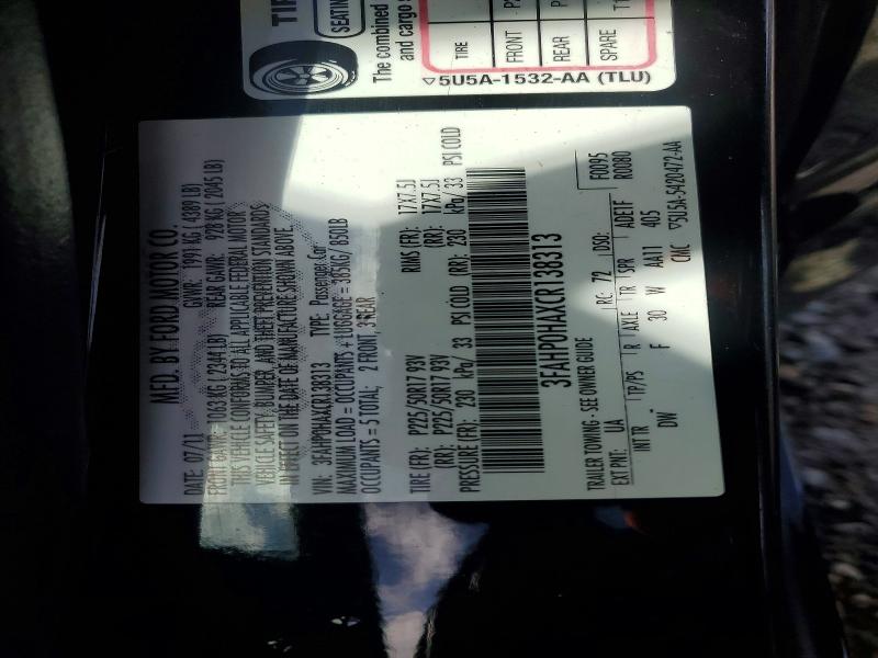 Продажа на аукционе авто 2012 Ford Fusion, vin: 3FAHP0HAXCR138313, номер лота: 78286195