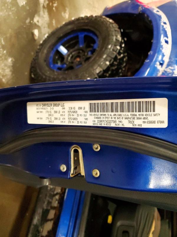2014 Ram 1500 მანქანა იყიდება აუქციონზე, vin: 3C6RR7KTXEG227509, აუქციონის ნომერი: 78250585