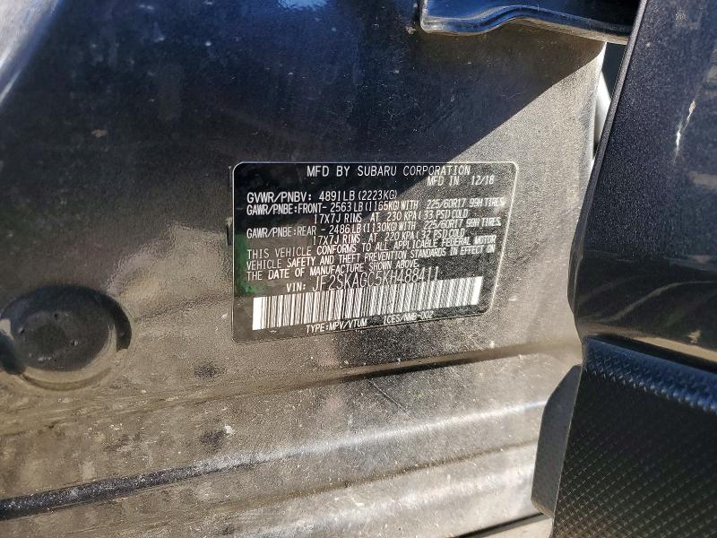 Auction sale of the 2019 Subaru Forester, vin: JF2SKAGC5KH488411, lot number: 76965465