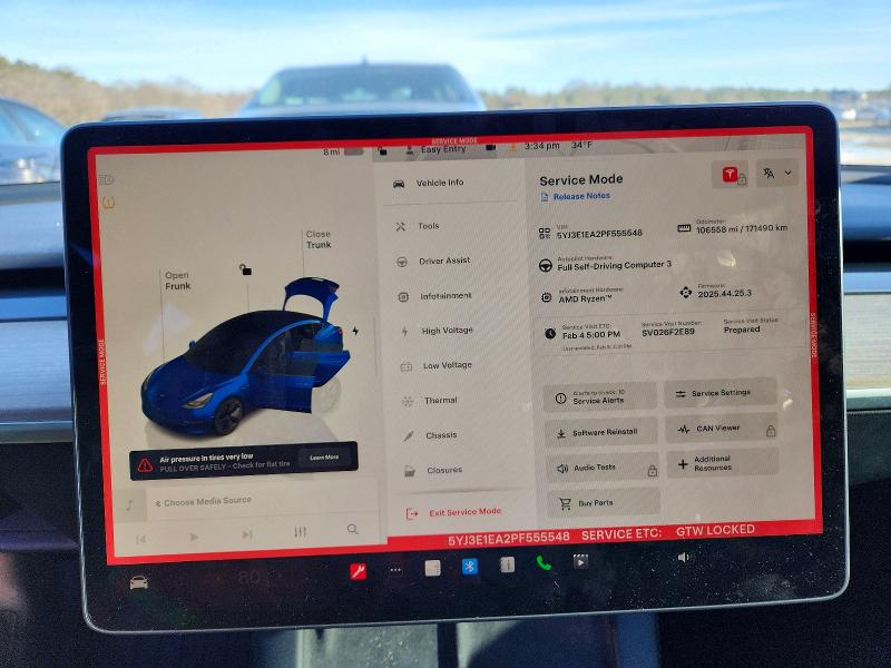 2023 Tesla Model 3 მანქანა იყიდება აუქციონზე, vin: 5YJ3E1EA2PF555548, აუქციონის ნომერი: 76162085