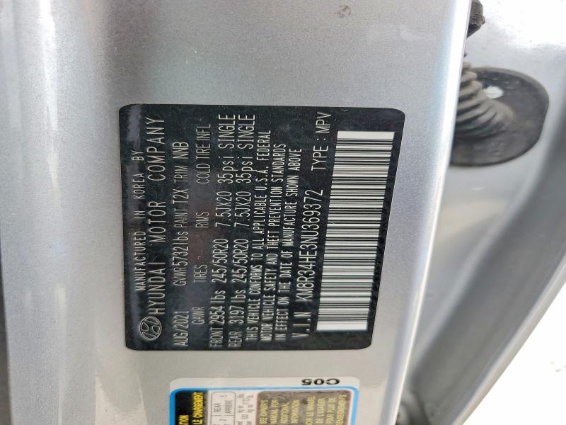 2022 Hyundai Palisade მანქანა იყიდება აუქციონზე, vin: KM8R34HE3NU369372, აუქციონის ნომერი: 77936785