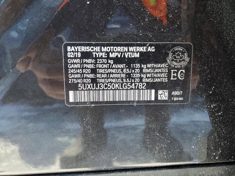 Aukcja sprzedaży 2019 Bmw X4, vin: 5UXUJ3C50KLG54782, numer aukcji: 78481255