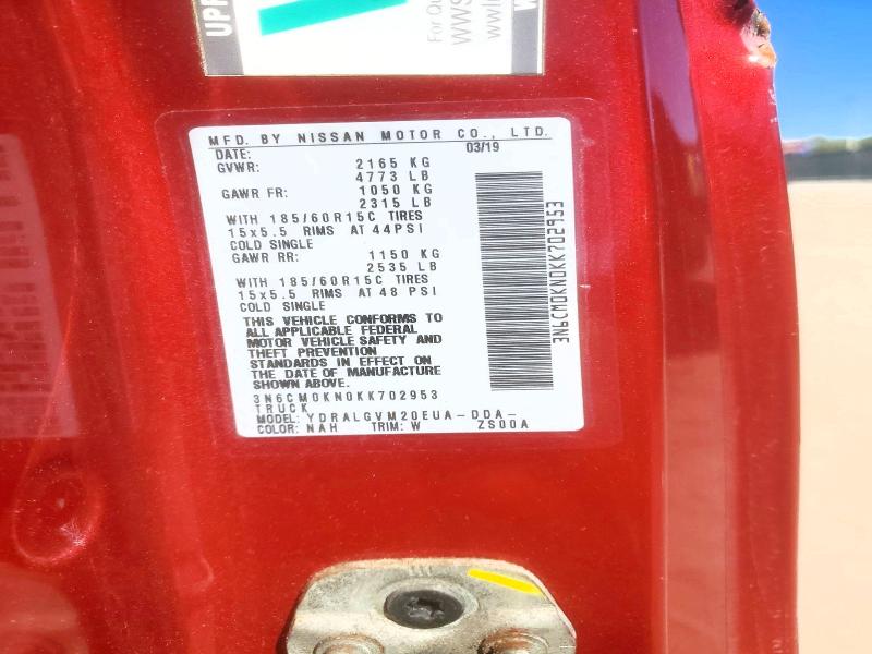 Aukcja sprzedaży 2019 Nissan Nv200, vin: 3N6CM0KN0KK702953, numer aukcji: 78037235
