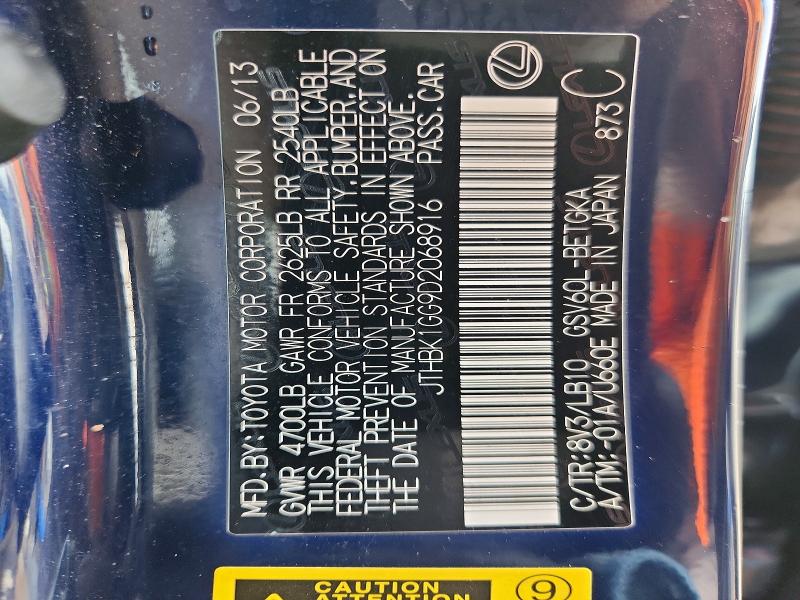 Продажа на аукционе авто 2013 Lexus Es 350, vin: JTHBK1GG9D2068916, номер лота: 75861625