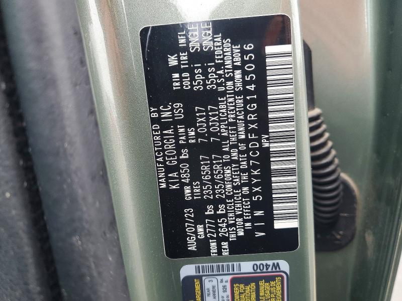 78638055 :رقم المزاد ، 5XYK7CDFXRG145056 vin ، 2024 Kia Sportage مزاد بيع