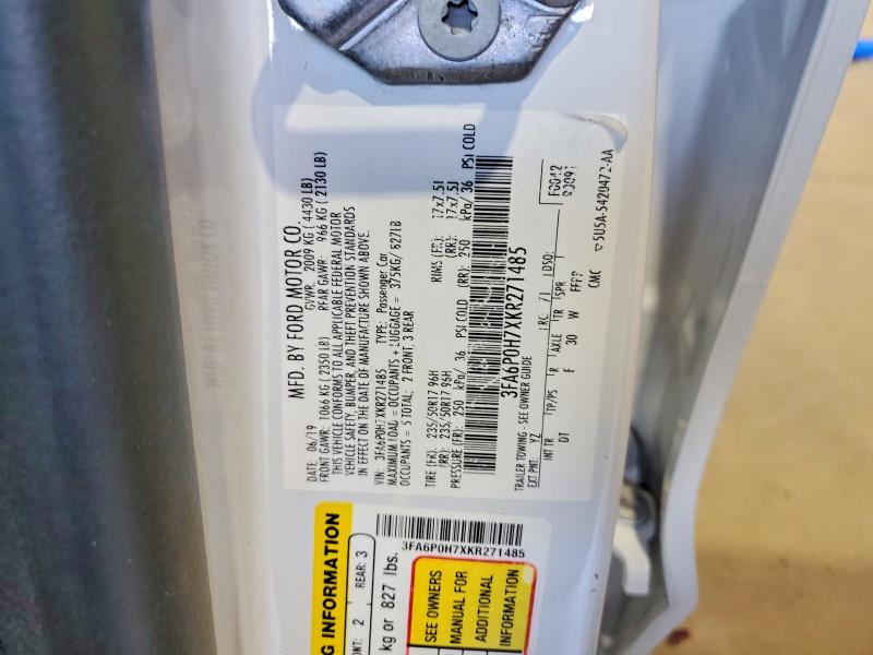 Продаж на аукціоні авто 2019 Ford Fusion, vin: 3FA6P0H7XKR271485, номер лоту: 78870395