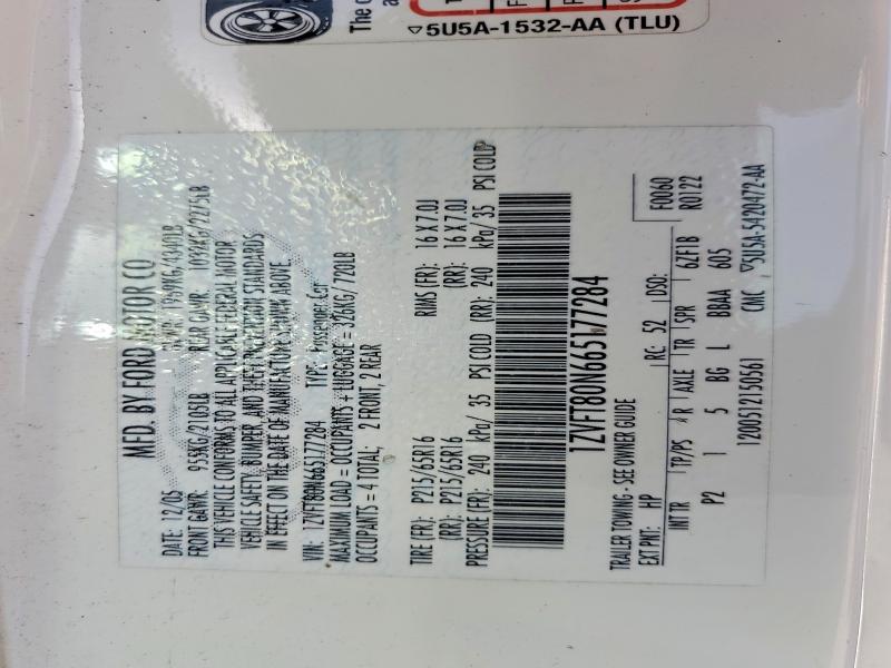 Продажа на аукционе авто 2006 Ford Mustang, vin: 1ZVFT80N665177284, номер лота: 77521375