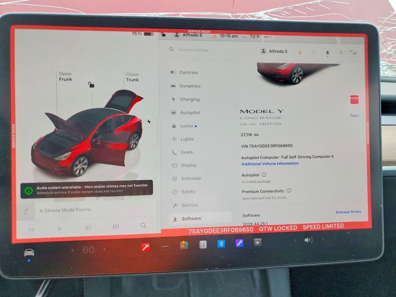 Продаж на аукціоні авто 2024 Tesla Model Y, vin: 7SAYGDEE3RF069650, номер лоту: 76278145