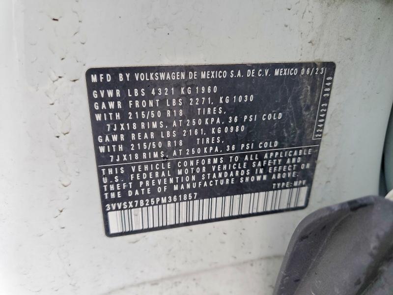 Aukcja sprzedaży 2023 Volkswagen Taos, vin: 3VVSX7B25PM361857, numer aukcji: 77992015