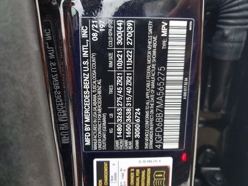 Aukcja sprzedaży 2021 Mercedes-benz Gle Coupe, vin: 4JGFD6BB7MA565275, numer aukcji: 75697995