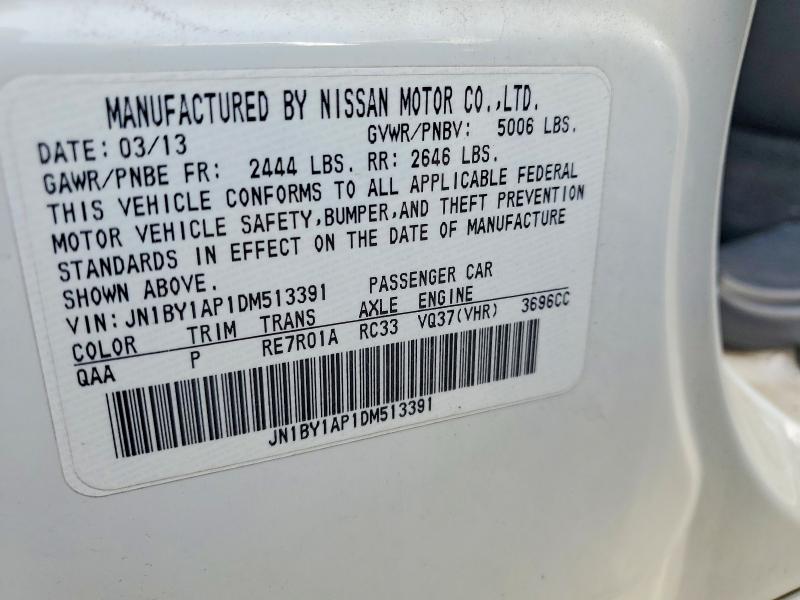 Aukcja sprzedaży 2013 Infiniti M37, vin: JN1BY1AP1DM513391, numer aukcji: 76773415