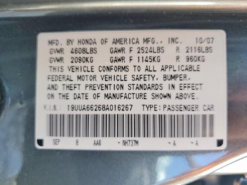 2008 Acura Tl მანქანა იყიდება აუქციონზე, vin: 19UUA66268A016267, აუქციონის ნომერი: 77317385