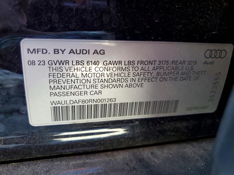 Продажа на аукционе авто 2024 Audi A8, vin: WAULDAF80RN001263, номер лота: 78975525