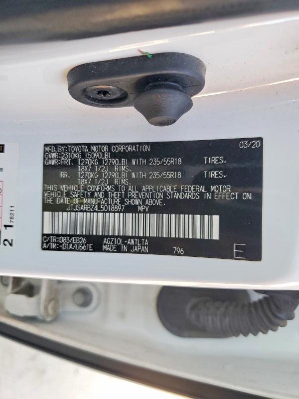 Aukcja sprzedaży 2020 Lexus Nx 300, vin: JTJSARBZ4L5018897, numer aukcji: 77335335