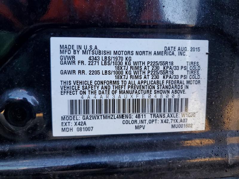 Продаж на аукціоні авто 2015 Mitsubishi Outlander Sport, vin: 4A4AR3AUXFE048008, номер лоту: 77155325