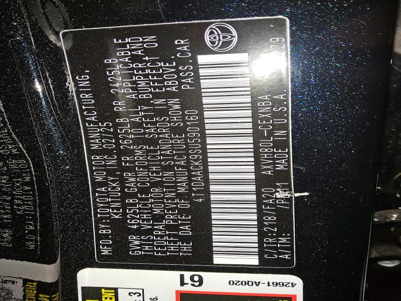 Aukcja sprzedaży 2025 Toyota Camry, vin: 4T1DAACK9SU590160, numer aukcji: 77124565
