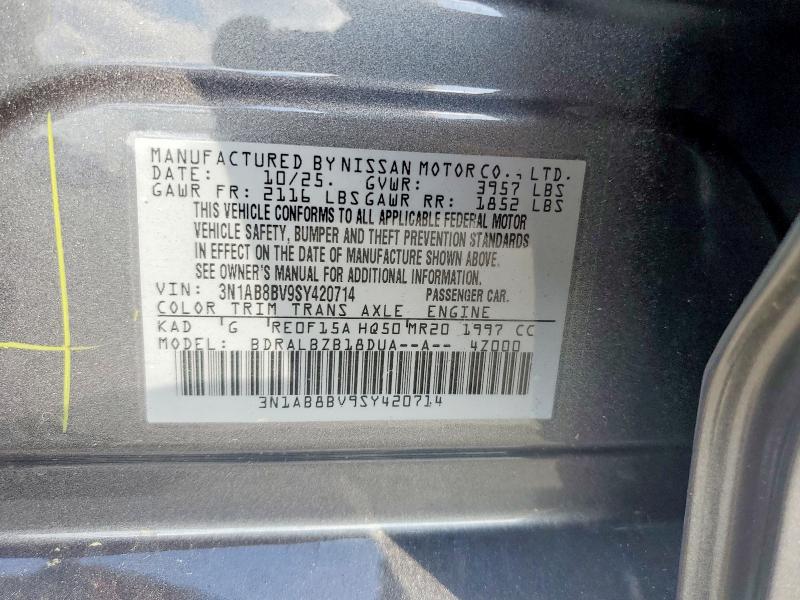 Aukcja sprzedaży 2025 Nissan Sentra, vin: 3N1AB8BV9SY420714, numer aukcji: 78258425