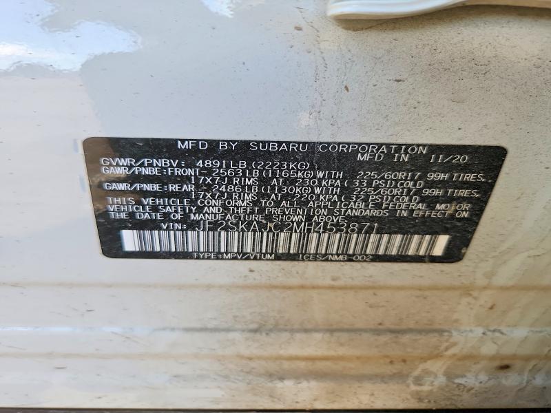 78116875 :رقم المزاد ، JF2SKAJC2MH453871 vin ، 2021 Subaru Forester مزاد بيع